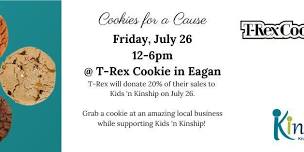 Fundraising Friday for Kids 'n Kinship at T-Rex Cookie