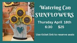 Sunflower Watering Can