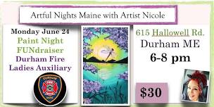 Paint Night FUNdraiser for Durham Fire Ladies Auxiliary, Durham FD