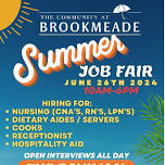 Brookmeade Summer Job Fair!