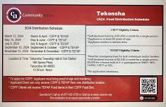 Community Action Group USDA Food Distribution Schedule