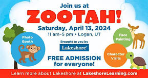 FREE ADMISSION to Zootah, courtesy of Lakeshore Learning!