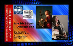 Weekend of Blues - 2nd Day!  July 5th - Amanda Fish Band 2-5pm