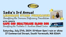 Sadie's Lemonade Stand Fundraiser & Cape Cod Heathcare Blood Drive