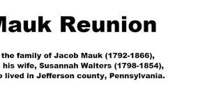 Mauk Family Reunion - Genealogy Day