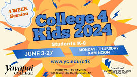 Yavapai College 4 Kids 2024 - Now Registering!