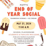 End of Year Social: Yearbook Signing + Ice Cream