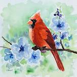 Watercolor Class - Cardinal