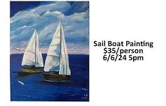 Sailboats Acrylic Painting