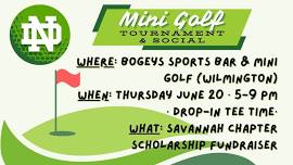 Notre Dame Mini Golf Fundraiser Tournament