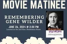 Remembering Gene Wilder: Free Wednesday Movie Matinee at Scranton Public Library