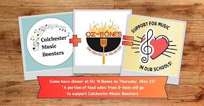 Colchester Music Boosters Fundraiser at Oz'NBones