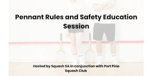 Rules and Safety EdSquash Education Session with Squash SA and Port Pirie Squash Club