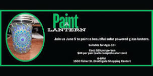 Come and Paint a Solar Powered Glass Lantern