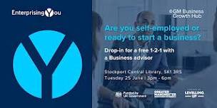 Business advisor drop-in sessions for the self-employed in Stockport June