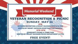 Memorial Weekend Veteran Recognition & Picnic