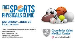 Free Sports Physicals Clinic - Ronceverte