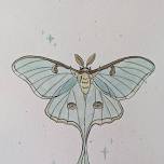 May Basic Watercolor Class: Luna Moth