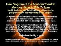 NASA Ambassador at the Bonham Theatre!