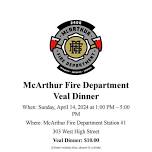 McArthur Fire Department Veal Dinner