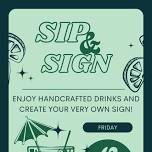 Sip & Sign/Hat Bar