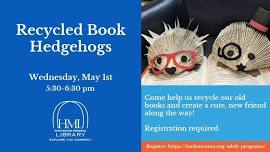 Recycled Book Hedgehogs