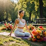 Yoga Poses and Roses in the Park