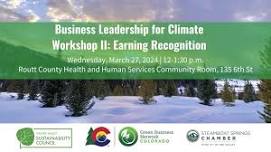 Business Leadership for Climate Workshop II: Earning Recognition