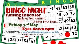 Bingo Night for The Three Peaks Challenge in aid of North Devon Hospice