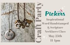 Inspirational Word Hand stamped & Scripture Necklaces Class