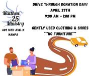 Drive Thru Donation Day for Matthew 25 Ministry