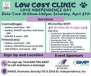 Low Cost Clinic(microchipping, vaccinations, and more!)