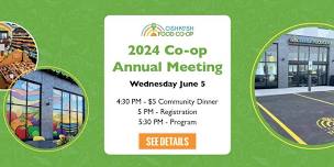 Member-owner Event: Oshkosh Food Co-op 2024 Annual Meeting