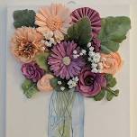 Wood Flower Mason Jar Canvas