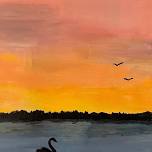 Paint and Sip - Sunset Swan