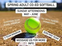 Adult Co-Ed Softball Signups