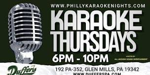 Thursday Karaoke at Duffers Tavern  Rt 352 Glen Mills - Delaware County PA ,