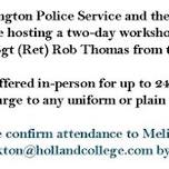 2-Day Workshop with Det/Sgt (Ret) Rob Thomas from the Toronto Police Service.