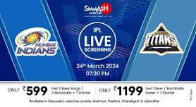 MI vs GT IPL 2024 LIVE SCREENING @SMAAASH - LUDHIANA