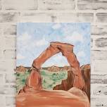 Delicate Arch Canvas Paint Night at Crafts2You SUNSET