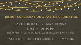 Bishop Consecration & Pastor Ordination