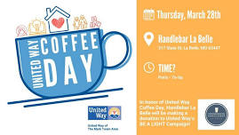 United Way Coffee Day at Handlebar La Belle!!