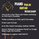 Sinfonia Foundation's Free Workshop on Piano, Guitar and Violin