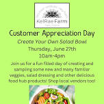 Create Your Own Salad & Customer Appreciation Day