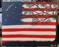 Virtual Online Event - USA Flag Painting