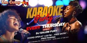 THIRSTY THURSDAYS KARAOKE   THE CURRY PIZZA COMPANY  4 ,