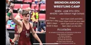 Brendon Abdon Wrestling Camp