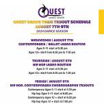 Quest Dance Team Tryouts 2024/2025 Season