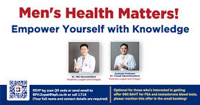 To begin again: A FREE Men's Health Talk No.1 Seminar!