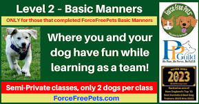 SUN-1PM-L2 Advanced Basic Manners Dog Training Class